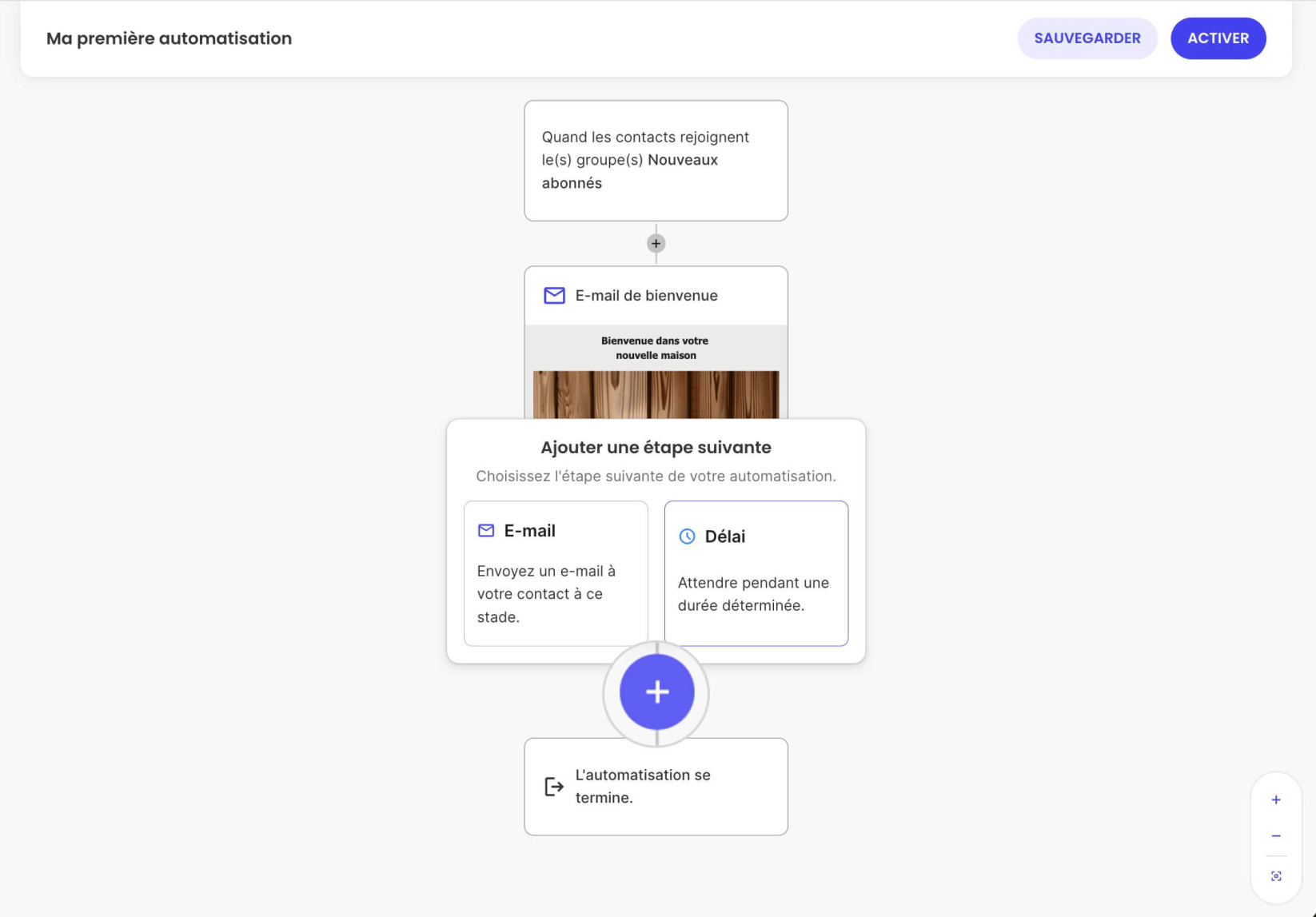Ajout d'un délai dans l'automatisation des e-mails 