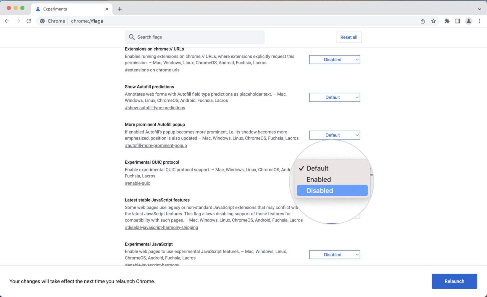Désactiver le protocole QUIC dans Google Chrome pour corriger NET::ERR_SSL_OBSOLETE_VERSION