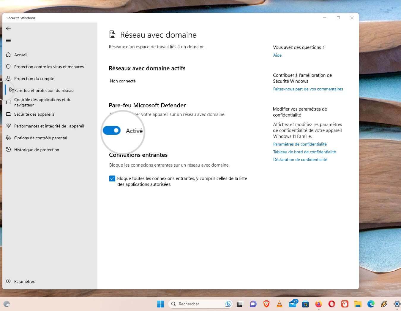 Désactiver le pare-feu Microsoft Defender pour corriger ERR_CONNECTION_CLOSED