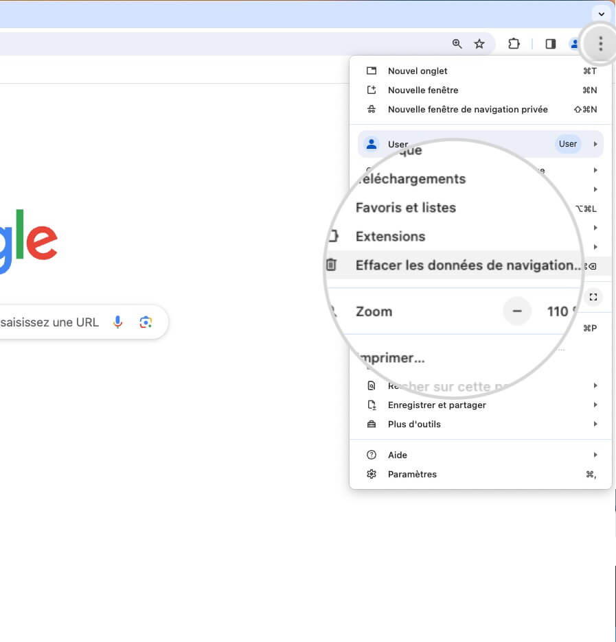 Comment effacer les données de navigation dans Google Chrome