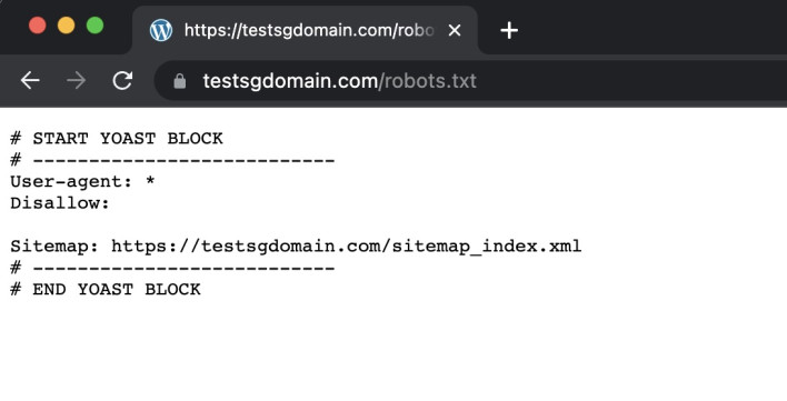Capture d’écran montrant comment vérifier le blocage du fichier robots.txt