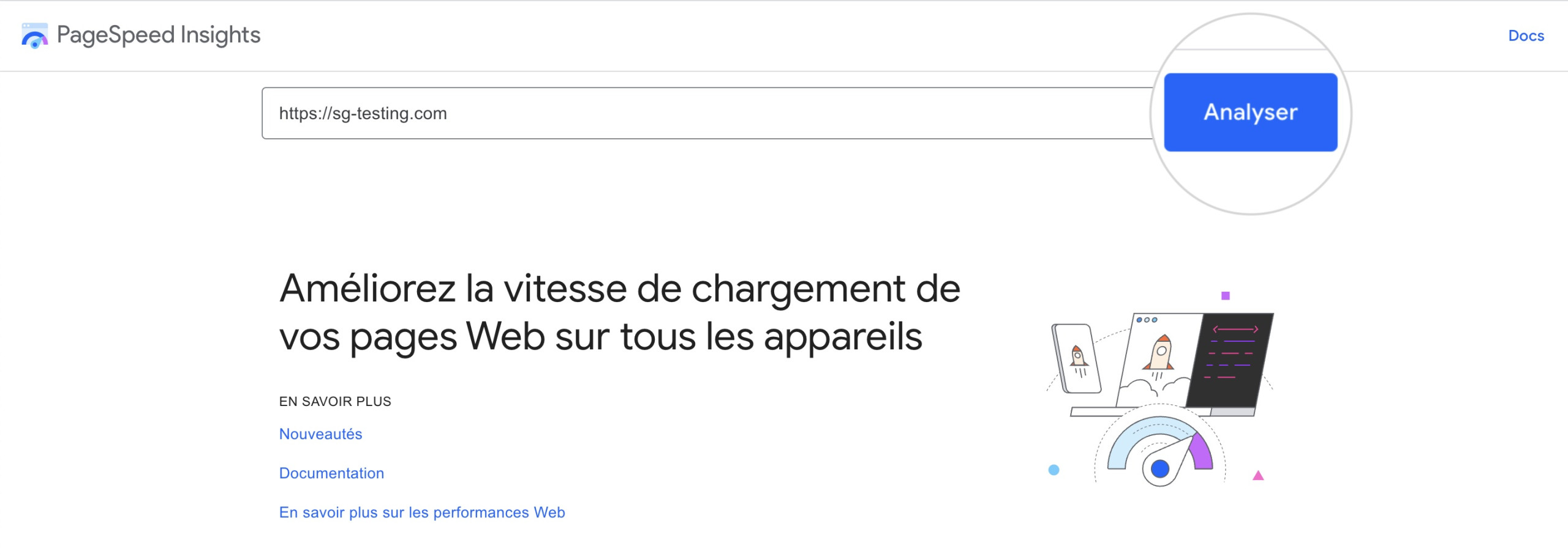 Comment démarrer l'analyse d'un site web avec Google PageSpeed Insights