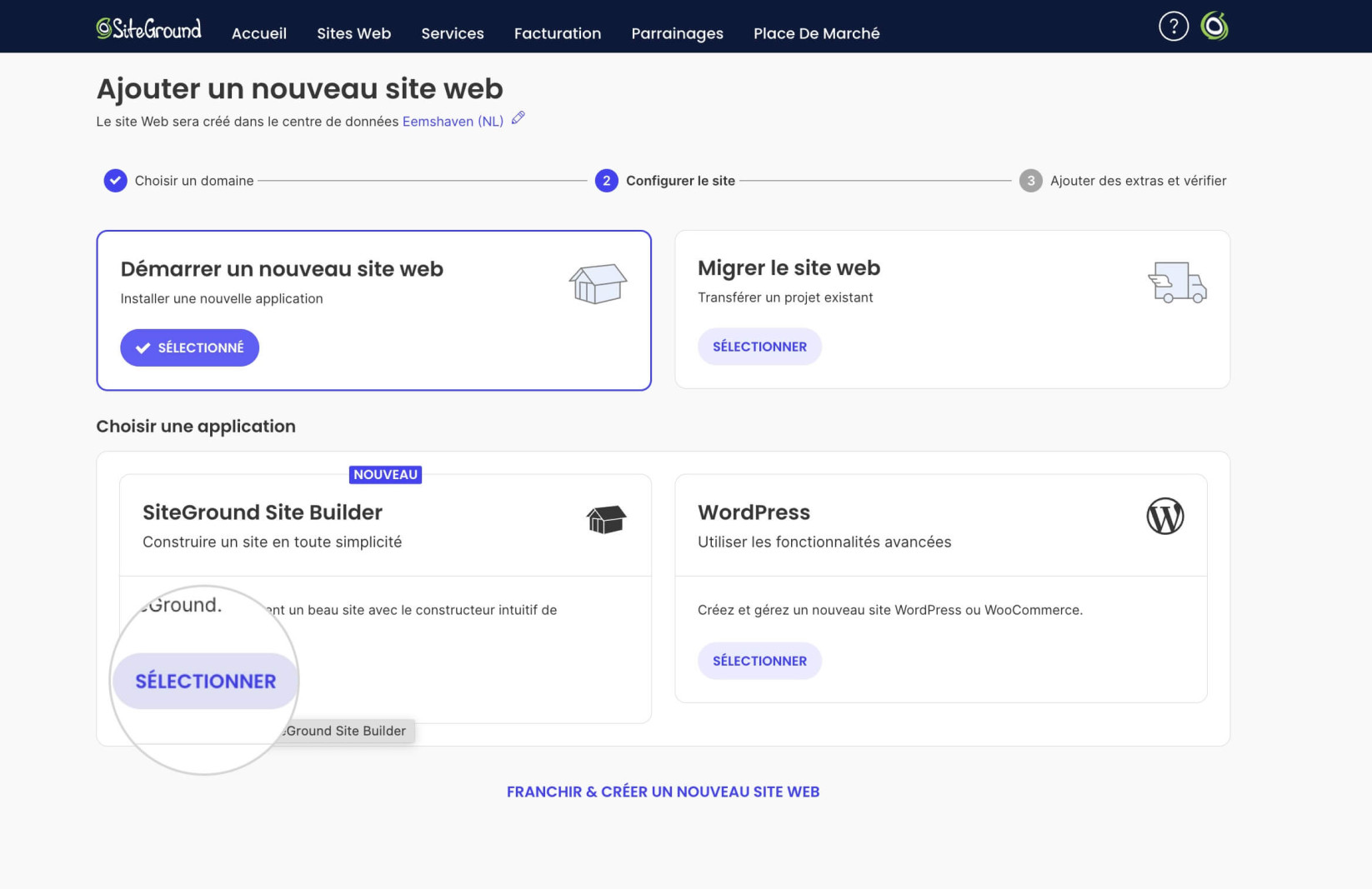 Comment installer SiteGround Website Builder 