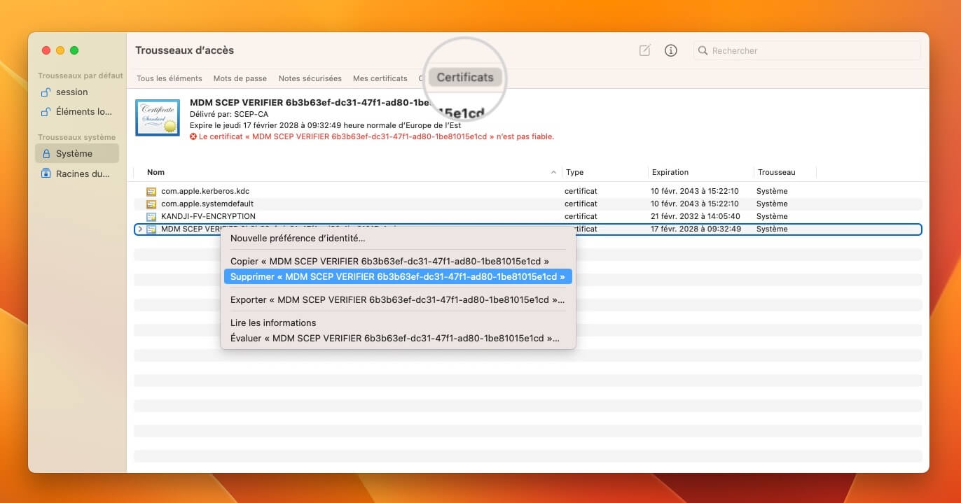 Supprimez un SSL invalide sur Mac pour corriger "Votre connexion n'est pas privée"