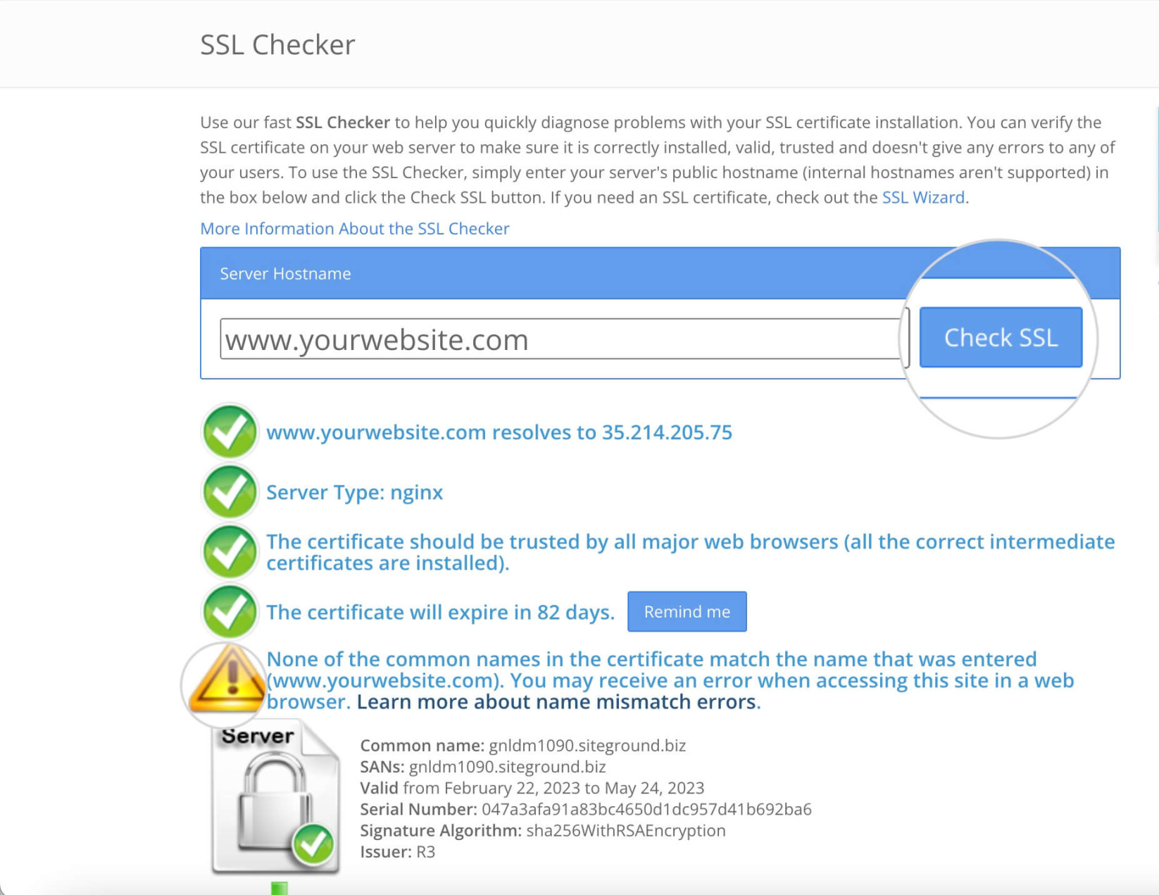 Comment vérifier un certificat SSL avec un vérificateur en ligne